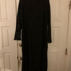 Vince Camuto Black Long Sleeve Lace Dress